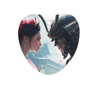 Geisha And An Armored Samurai Car Air Freshener Ocean Scent Long Lasting Tablets for Auto Hanging Fragrance