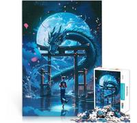 Geisha and Blue Dragon1000 Pieces Puzzles for Adults for Educational Game Challenge Toy Birthday Present, Gifts, Wall Art 38x26cm