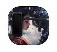 Geisha And Samurai Headphone & Earphone Cases Compatible with Airpod 4 Scratch-Resistant PC Protective Cover with Secure Buckle
