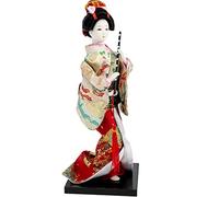 Geisha Doll Ornaments Kabuki Figurine Kimono Kokeshi Dolls Japanese Figurines Collectible Doll Chinese Tabletop Japanese Decor for Home Japanese Kimono Doll Maiko Cloth Office Cork