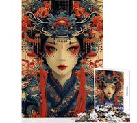 Geisha Dragon Japan Jigsaw for Adults1000 Pieces Strengthen Mind Clarity And Sharpness Calm Serene Leisure Activity (50x75cm)