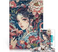 Geisha Dragon Japaneseteenager Jigsaw Puzzles 1000 Pieces Difficult and Challenge for is ideal as a gift for the whole family 38x26cm