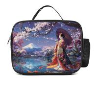 Geisha Feeding Japan Fish Lunch Bag Insulated Lunch Box Container Lunch Tote Bag for Work Picnic