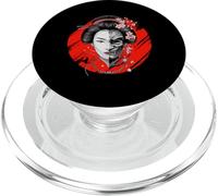 Geisha Half Face Oni Mask Japanese Sakura Skull PopSockets PopGrip for MagSafe