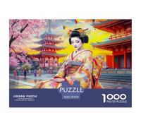 Geisha in Traditional Kimono Thick Sturdy Cardboard Excellent Brain Game, Suitable for Improving Mental Flexibility And Focus 70x50cm/1000pcs