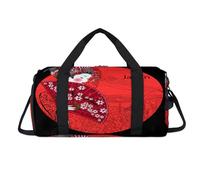 Geisha Japan Woman Sport Duffel Bag with Shoes Compartment Japanese Japan Overnight Weekender Bags Travel Gym Luggage Organizer for Women Men Kids Girls Boys