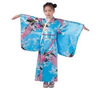Geisha Kimono Suit Traditional Dress Silk Fabric Printed