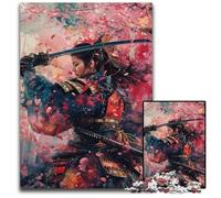 Geisha Samurai Japanese JigsawPuzzle 1000 Pieces for Adults Challenging Puzzles Gift for Men And Women Daily Special Occasion 1000 PCS(75x50cm)