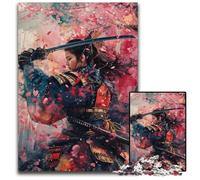 Geisha Samurai Japanese Puzzle 1000 Pieces Jigsaw Wooden Jigsaw Puzzles for Adults Brain Challenge Game for Teenagers Family Interaction 1000 PCS(38x26cm)
