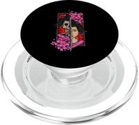 Geisha with katana and sakura cherry blossom samurai PopSockets PopGrip for MagSafe