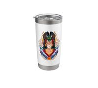 Geisha with oni mask and koi carp Devil Demon Stainless Steel Insulated Tumbler