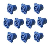 Geisler Speaker 4 Pole Square (Rectangle) - Speakon Female Socket Panel/Chassis Mount - Compatible with Neutrik Speakon NA4LJ, NA4LJX, NL4MP, NL4MPR, NL4FC, NL4FX, NL4 & NL2 Series 10 Pack