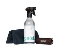 Geist. Rapid Cleaner for Leather & Vinyl (Cleaner+Brush+Cloth) | For car interiors, Sofas, Furniture, Bags, Shoes and More | Plant & Algae Based