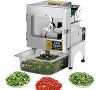 GEJLELDS Commercial Automatic Scallion Chopper, Food Chopper Machine, Green Onion Peppers Cut Into Circles Machine, Electric Pepper Slicer Cutter Machine, Slices, Dices & Circles B