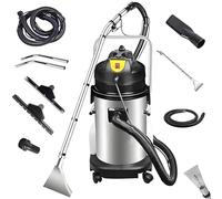 GEJLELDS Commercial Carpet Cleaning Machine, 30L/40L/50L Professional Commercial 3 in 1 Carpet Spraying Floor Brush Cleaner Extractor Vacuum Washing Machine Portable Carpet Cleaner Wet Dry 40L