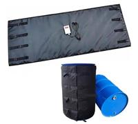 GEJLELDS Oil Drum Heating Blanket,Oil Drum Heater 55 gal/275 gal,0-150℃ Adjustable Oil Pail Heater,Gas Cylinder Warmer Oxford Cloth,Insulated Band Heater with Thermostat Black-55gal/200l