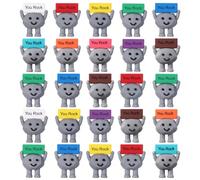 Gejoy 100 Pcs Mini Rubber Stone Toys Positive Mini Rock Stones Figures to Hide You Rock Gifts Decorations and Encouragement Birthday Motivational Gifts for Colleague Staff Teacher