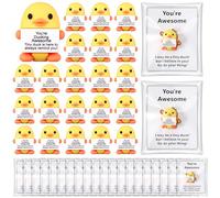 Gejoy 100 Pcs Support Duck Gift Bulk Include 25 Ducks 25 Motivational Cards 25 Gift Bags 25 Glue Point for Employee Coworker Staff Teacher Team Friends