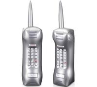 Gejoy 2 Packs Inflatable Mobile Phone Inflatable Retro Mobile Phone 80's 90's Party Decoration Hip Hop Costume Birthday Theme Props Fancy Dress Accessory,30 Inches(Silver)