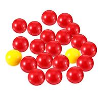 Gejoy 21 Pieces Game Replacement Marbles 1 Set Game Replacement Balls Compatible with Hungry Hungry Hippos, 19 Red and 2 Yellow Balls