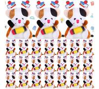 Gejoy 24 Pcs Welcome Back to School Mini Animal Plush Toy Gifts for Students First Day of School Classroom Small Stuffed Animal Bulk for Classroom Prizes Gifts (Cat)