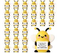 Gejoy 25 Pcs Mini Bee Rubber Toys Positive Gifts Mini Bees Decorations and Encouragement Birthday Motivational Gifts for Colleague Staff Teacher
