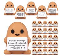 Gejoy 25 Pcs Mini Rubber Potato Toys Positive Gifts Mini Bible Potatoes Decorations and Encouragement Birthday Motivational Gifts for Colleague Staff Teacher