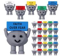 Gejoy 25 Pcs Mini Rubber Stone Toys Positive Gifts Mini Religious Stones Decorations and Encouragement Birthday Motivational Gifts for Colleague Staff Teacher