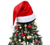 Gejoy 26 x 15 Inch Christmas Tree Topper Large Santa Tree Topper Red Santa Hat Christmas Trees Ornament for Winter Xmas Holidays Party Decorations (Classic)