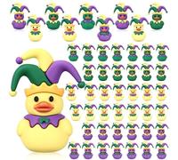 Gejoy 50 Pcs Carnival Rubber Ducks Mini Rubber Ducks Funny Holiday Assorted Duck for Carnival