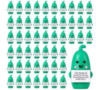 Gejoy 50 Pcs Mini Rubber Pickle Toys Positive Gifts Pickle Figures Decorations and Encouragement Birthday Motivational Gifts for Colleague Staff Teacher