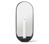 Gejst Glim mirror/candlestick oval 12x28 cm Black