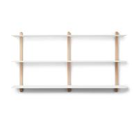 Gejst - Nivo Wall Shelf Large D, Light Oak / White - White