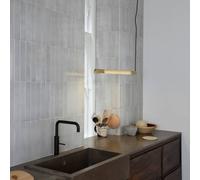 GEJST Radent hanging light, brass-coloured, length 70 cm, G13 LED