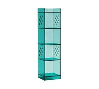 GEK208130 Bookcase Storage Rack Multi-layer Minimalist Modern Storage Bookshelf Acrylic Floor Display Shelving Unit for Home Office Book Shelf(Green)
