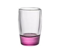 GEK208130 Glass Cup Colored Base Shot Glass, 1.5 Oz Clear Heavy Glasses for Whiskey, Tequila, Vodka, Spirits & Liquors Parties(Purple)