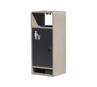 GEK208130 Large Waste Container Outdoor Metal Trash Can Community Park Street Rubbish Bin with Ashtray Patio