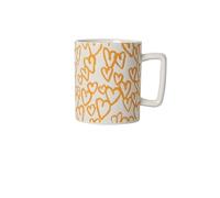 GEK208130 Modern Ceramic Coffee Mug Large Capacity Oatmeal Breakfast Cup 400ml Drinkware(Yellow)