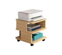 GEK208130 Office Floor-to-ceiling Removable Printer Cabinet Desk Shelf Placement Side Multi-tier Stand Printer Table(Natural)