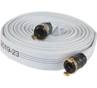 GEKA 13.5051 Set Including Quick Connection Size 1 1/2 inch, Inner Diameter 40 mm, Length, Colour: White, Brass Coupling, for Construction Sites, Stable Hose, ca. 15 m