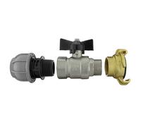 Geka Claw hosepipe Connector-Metal Butterfly Valve-mdpe Water Supply Pipe Compression Fittings,Available to fit 20mm,25mm and 32mm mdpe Pipe (20mm mdpe)