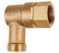 GEKA Plus Rotary Hinge 1 Inch MS CW617N (Replacement Part Hose Trolley P80 and P125, Robust Quality, Easy Assembly, Accessories for Garden Tools) 42.8500.49, Gold