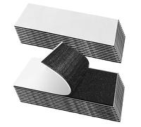 Gekamoyue 20Pcs Hook and Loop Strip Tape, Multipurpose Strong Self Adhesive Black Strips, Double Sided and Removable for Walls, Floor, Sofa, Picture Hanging (50x100mm, 30x100mm)