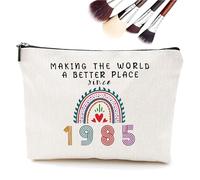 Gekamoyue 40th Birthday Gifts for Women, 1985 Cosmetic Bag, Travel Makeup Bags, Personalised 40 Year Old Lady Present for Mum, Aunt, Best Friend