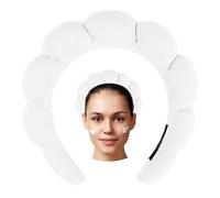 Gekamoyue Headbands for Women, Spa Headband for Washing Face, Makeup Terry Cloth Headband Soft Puffy, for Makeup or Washing Face (White)