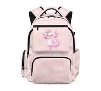 Gekhuqory Axolotl Flower Design Unisex School Backpack for Flight