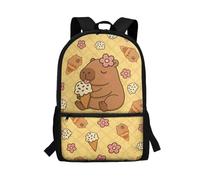 Gekhuqory Capybara Ice Cream Print Backpack for Girls 7th Grade Backpacks Middle School Teen Book Bags for Kids Lightweight Bag Student Children Back Pack
