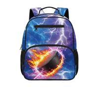 Gekhuqory Cartoon Highland Cow with Cowboy Hat & Lightning Sky Pattern Preschool Toddler Backpack for Kindergarten