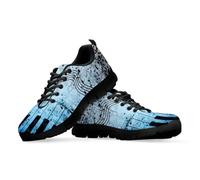 Gekhuqory Fashion Blue Piano Keyboard Print Sport Running Shoes Anti-Skid Breathable Sneaker for Women Ladies Musician, Size 4 UK