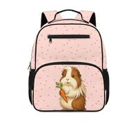 Gekhuqory Guinea Pig Carrot Print School Bag for Preschool